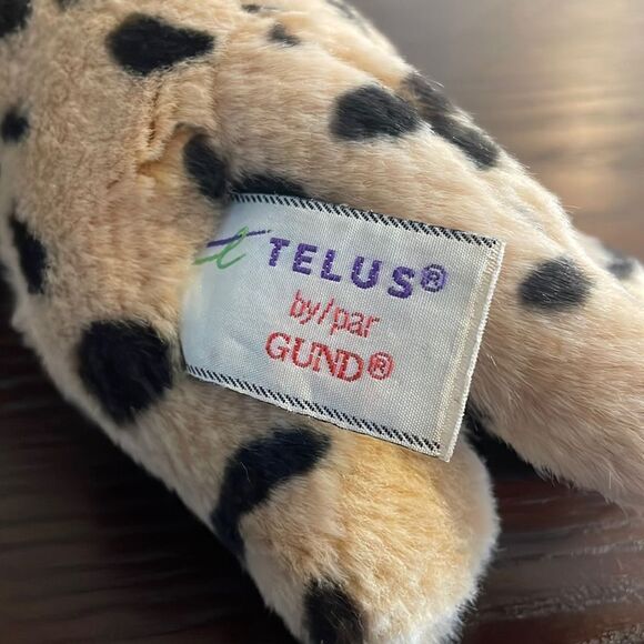 Gund Telus Leopard Cat Plush and Beans 4" tall x 7.5" L cheetah Leopard - Picture 5 of 6